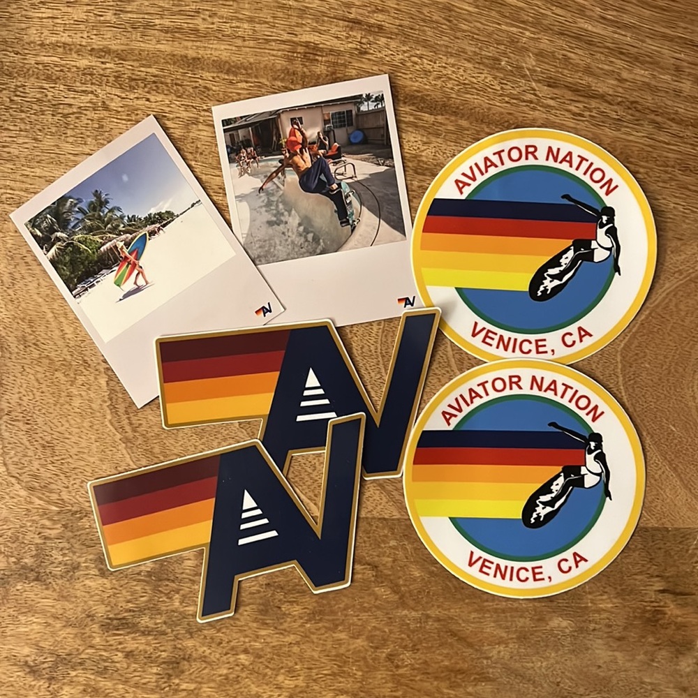 Aviator Nation Sticker Set & Photo Cards Bundle